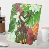 Giraffe Oerwoud in liefdestabel Bovenste teken Reclamebord Met Voetstuk (Insitu)