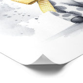 Giraffe Oerwoud kinderkamer kunst aan de muur Poster (Hoek)