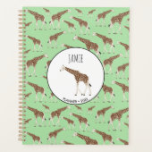 Giraffe Oerwoud Safari Animal Appointment Book Planner (Voorkant)