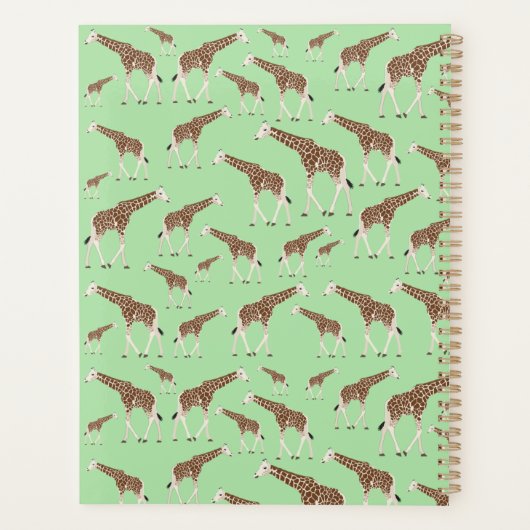 Giraffe Oerwoud Safari Animal Appointment Book Planner (Achterkant)