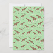Giraffe Oerwoud Safari Animal Baby shower Kaart (Achterkant)