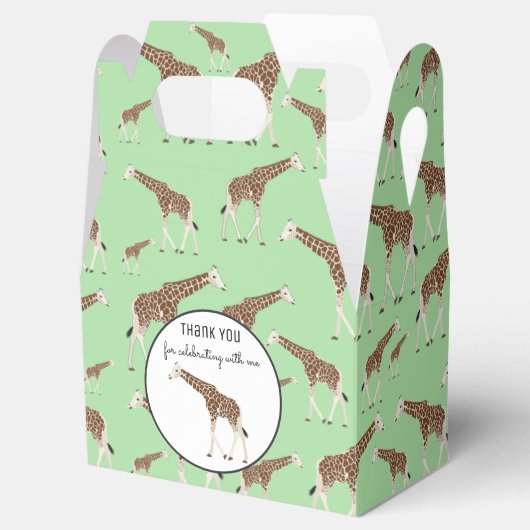 Giraffe Oerwoud Safari Animal Bedankdoosjes (Geopend)