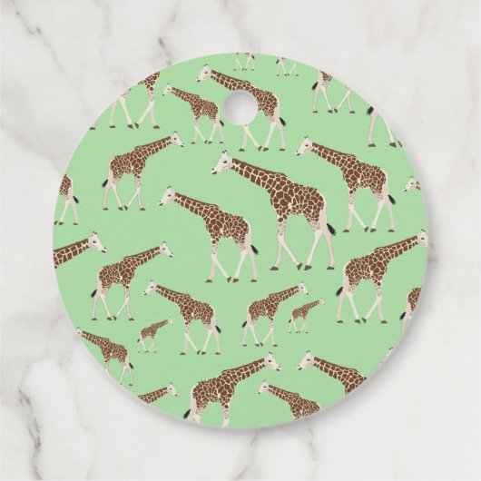 Giraffe Oerwoud Safari Animal Bedankjes Labels (Achterkant)