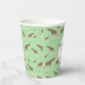 Giraffe Oerwoud Safari Animal Birthday Party Papieren Bekers (Rechts)