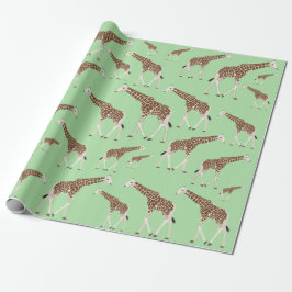 Giraffe Oerwoud Safari Animal Cadeaupapier