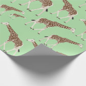 Giraffe Oerwoud Safari Animal Cadeaupapier (Hoek)