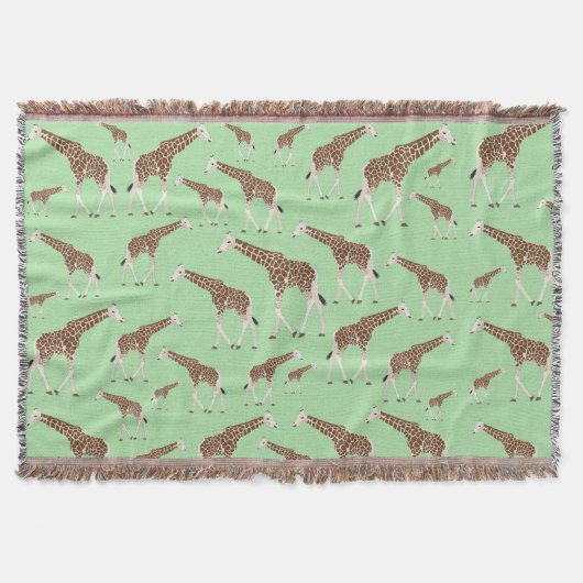 Giraffe Oerwoud Safari Animal Deken (Voorkant)