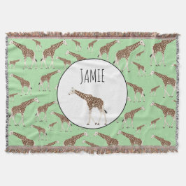 Giraffe Oerwoud Safari Animal Deken