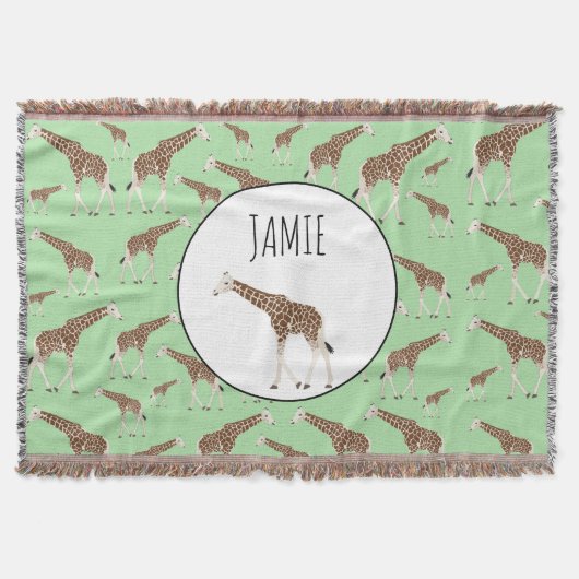 Giraffe Oerwoud Safari Animal Deken (Voorkant)