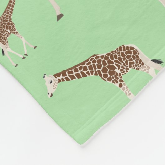 Giraffe Oerwoud Safari Animal Fleece Deken (Hoek)