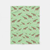 Giraffe Oerwoud Safari Animal Fleece Deken (Voorkant)