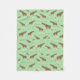 Giraffe Oerwoud Safari Animal Fleece Deken