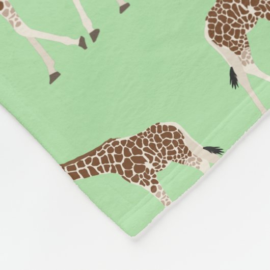 Giraffe Oerwoud Safari Animal Fleece Deken (Hoek)