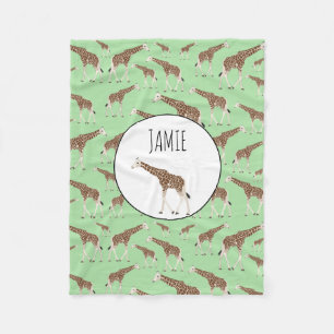 Giraffe Oerwoud Safari Animal Fleece Deken