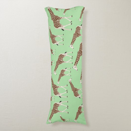 Giraffe Oerwoud Safari Animal Lichaamskussen (Voorkant Verticaal)