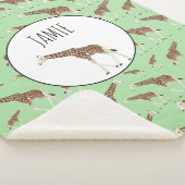 Giraffe Oerwoud Safari Animal Sherpa Deken (3/4)