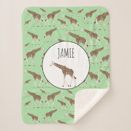 Giraffe Oerwoud Safari Animal Sherpa Deken