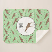 Giraffe Oerwoud Safari Animal Sherpa Deken (Voorkant (horizontaal))