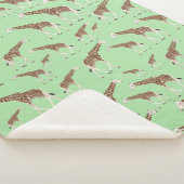 Giraffe Oerwoud Safari Animal Sherpa Deken (3/4)