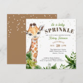 Giraffe Oerwoud Safari Douche Baby Sprinkle Kaart (Voorkant / Achterkant)