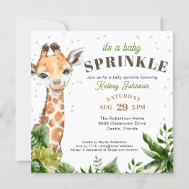 Giraffe Oerwoud Safari Douche Baby Sprinkle Kaart
