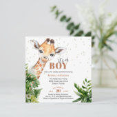 Giraffe Oerwoud Safari Het is een Baby Sprinkle Kaart (Staand voorkant)