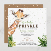 Giraffe Oerwoud Safari Het is een Baby Sprinkle Kaart (Voorkant / Achterkant)