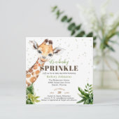 Giraffe Oerwoud Safari Het is een Baby Sprinkle Kaart (Staand voorkant)