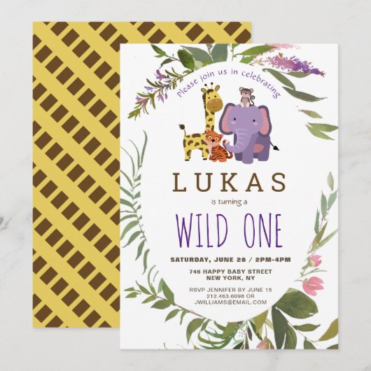 Giraffe Oerwoud Safari Kaart (Voorkant / Achterkant)