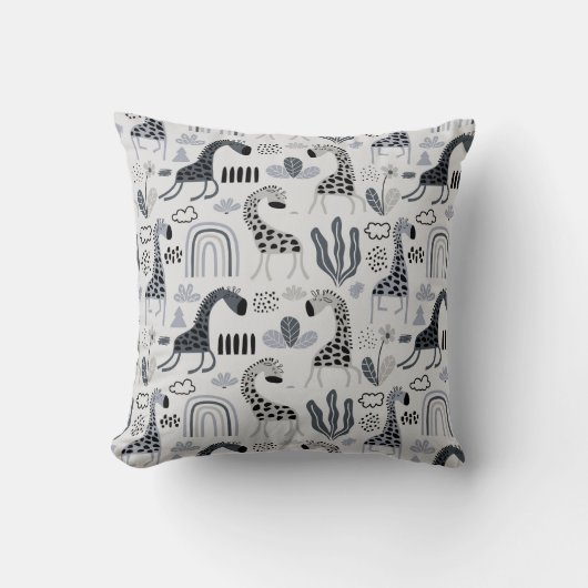 Giraffe Oerwoud Sierkussen (Voorkant)