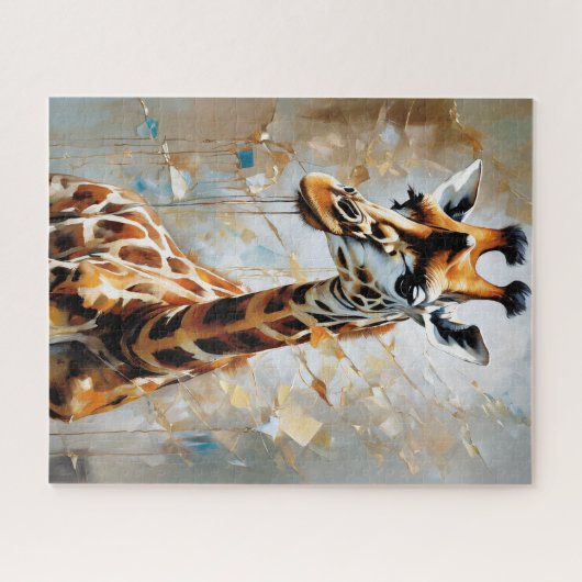 Giraffe olieverfschilderij legpuzzel (Horizontaal)