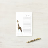 Giraffe om Post-it® notes aan te bieden (Op bureau)