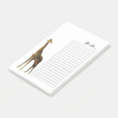 Giraffe om Post-it® notes aan te bieden (Schuin)