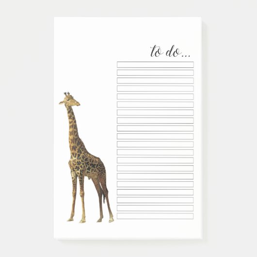 Giraffe om Post-it® notes aan te bieden (Voorkant)