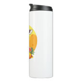 Giraffe omgeven door vruchten thermosbeker (Geroteerd rechts)