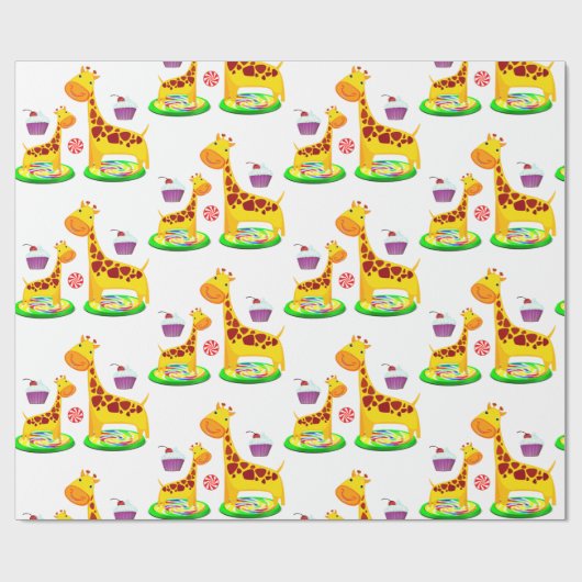Giraffe ompakken papier (Vlak)