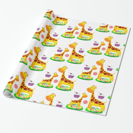 Giraffe ompakken papier (Uitgerold)