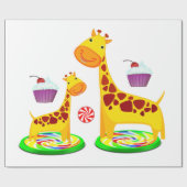 Giraffe ompakken papier (Vlak)