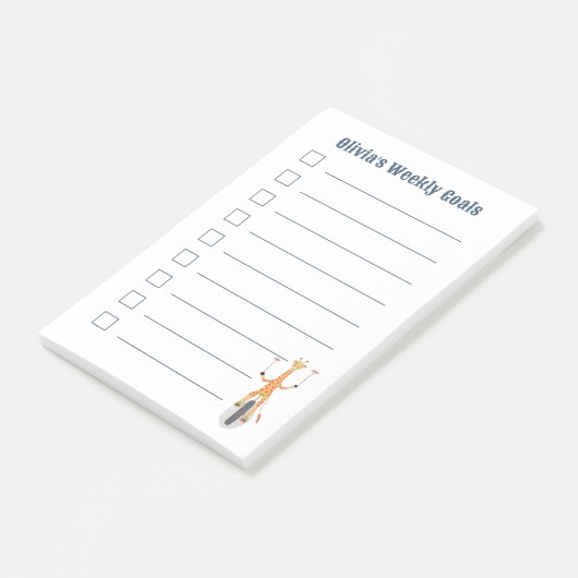 Giraffe on a Unicycle Kid Goals Notes (Schuin)