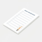 Giraffe on a Unicycle Kid Goals Post-It Notes (Schuin)