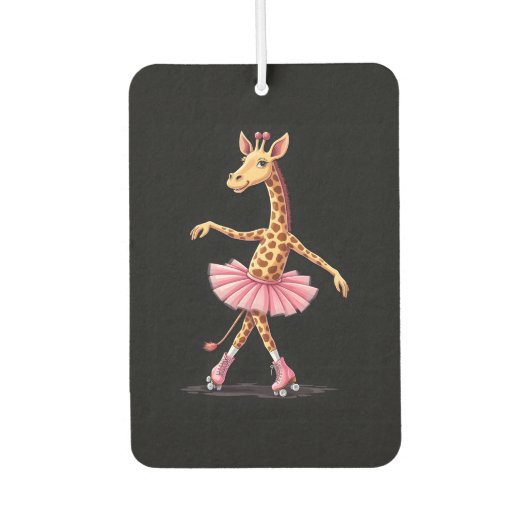 Giraffe On Roller Skates In Pink Tutu Tank Top Luchtverfrisser (Voorkant)