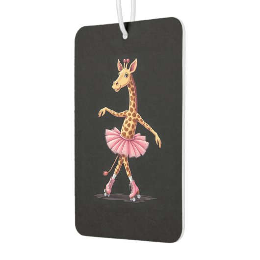 Giraffe On Roller Skates In Pink Tutu Tank Top Luchtverfrisser (Links)