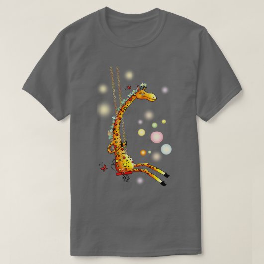 Giraffe On Swing  T-shirt (Design voorkant)