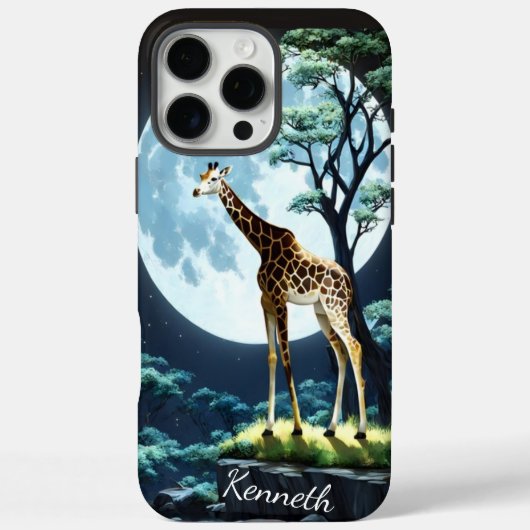 Giraffe onder de volle maan Case-Mate iPhone case (Achterkant)