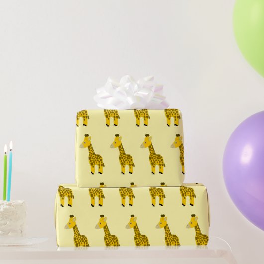 Giraffe Ontwerp Elke Achtergrondkleur Cadeaupapier (Feestgeschenken)