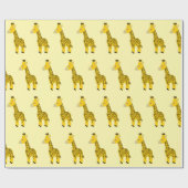 Giraffe Ontwerp Elke Achtergrondkleur Cadeaupapier (Vlak)