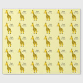 Giraffe Ontwerp Elke Achtergrondkleur Verjaardagsc Cadeaupapier (Vlak)