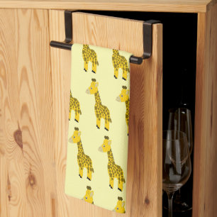 Giraffe Ontwerp Elke Kleur Achtergrond Theedoek
