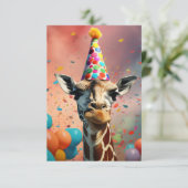 Giraffe ontwerp, kleurrijk bedankkaart (Staand voorkant)