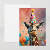 Giraffe ontwerp, kleurrijk bedankkaart (Voorkant / Achterkant)